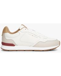 Tommy Hilfiger - Logo Lightweight Trainers With Leather - Lyst