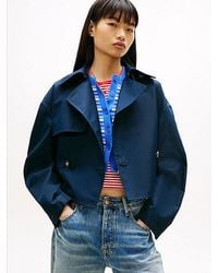 Tommy Hilfiger - Wasserabweisender Kurzer Relaxed Fit Trenchcoat - Lyst