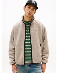 Tommy Hilfiger - Badge Teddy Relaxed Zip-Thru Sweatshirt - Lyst