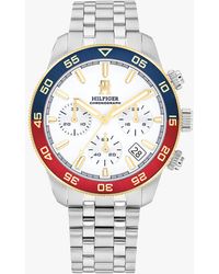 Tommy Hilfiger - Stainless Steel Ombré Bezel Chronograph Watch - Lyst