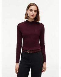 Tommy Hilfiger - Slim Mock Neck Long Sleeve T-Shirt - Lyst