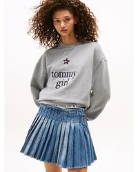 Tommy Hilfiger - Felpa Tommy Girl Relaxed Fit Con Grafica - Lyst