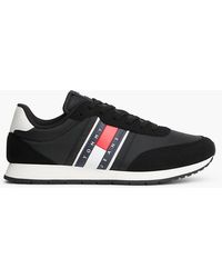 Tommy Hilfiger - Logo Mixed Texture Trainers - Lyst
