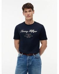 Tommy Hilfiger - Textured Logo Jersey T-Shirt - Lyst
