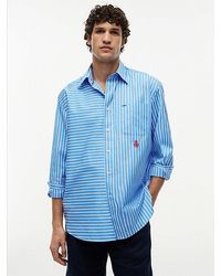 Tommy Hilfiger - Oversized Fit Mixed Stripe Poplin Shirt - Lyst