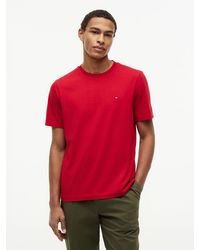 Tommy Hilfiger - Flag Embroidery Crew Neck T-shirt - Lyst