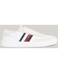 Tommy Hilfiger - Leather Signature Tape Trainers - Lyst