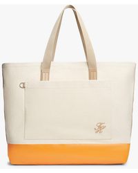 Tommy Hilfiger - Two-Tone Canvas Beach Tote Bag - Lyst