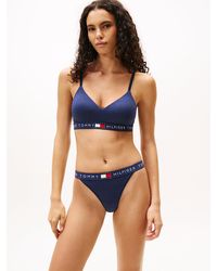Tommy Hilfiger - Bralette Push Up Imbottita Con Logo - Lyst