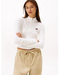 Tommy Hilfiger - Tommy Badge Slim Fit Cardigan Mit Mock Neck - Lyst