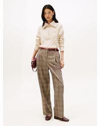 Tommy Hilfiger - Pantaloni Relaxed Fit Con Motivo A Quadri - Lyst