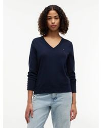 Tommy Hilfiger - Tone Button Cuff V-Neck Jumper - Lyst