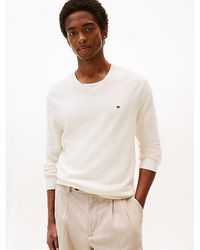 Tommy Hilfiger - Trui Met V-hals En Geborduurde Vlag - Lyst