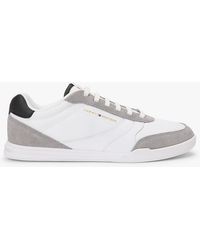 Tommy Hilfiger - Mixed Texture Cupsole Trainers With Leather - Lyst