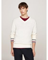 Tommy Hilfiger - Wool Blend Relaxed V-neck Jumper - Lyst