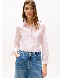 Tommy Hilfiger - Regular Fit Overhemd Van Gestreepte Poplin - Lyst