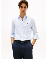 Tommy Hilfiger - Th Flex Regular Fit Stripe Poplin Shirt - Lyst