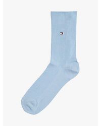 Tommy Hilfiger - Ribgebreide Sokken - Lyst
