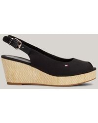 Tommy Hilfiger - Iconic Slingback Wedge Sandals - Lyst