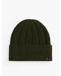 Tommy Hilfiger - Fluffy Beanie Met Wol En Hilfiger-Vlag - Lyst