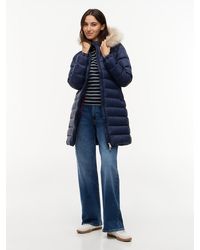Tommy Hilfiger - Slim Shiny Down Hooded Coat - Lyst