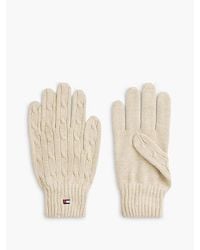 Tommy Hilfiger - Kids Flag Embroidery Cable Knit Gloves - Lyst