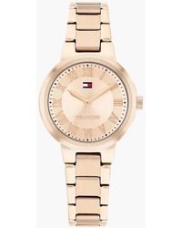 Tommy Hilfiger - Carnation-Plated Chain-Link Watch - Lyst