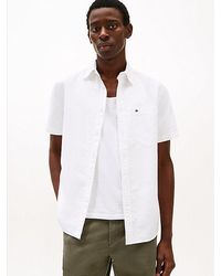 Tommy Hilfiger - Regular Fit Oxford-Overhemd Met Korte Mouwen - Lyst