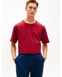 Tommy Hilfiger - Flag Embroidery Jersey Relaxed T-Shirt - Lyst