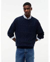 Tommy Hilfiger - Diamond Cable Knit Relaxed Jumper - Lyst