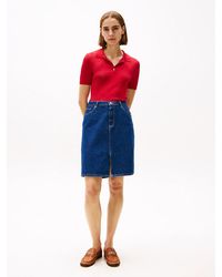 Tommy Hilfiger - Straight Denim Mini Skirt - Lyst