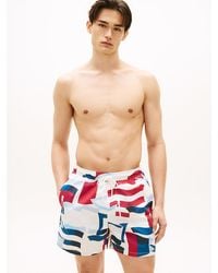 Tommy Hilfiger - Essential Print Mid Length Swim Shorts - Lyst