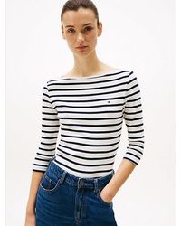 Tommy Hilfiger - Slim Fit T-Shirt Mit U-Boot-Ausschnitt - Lyst