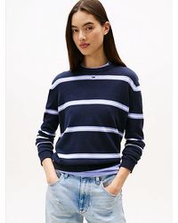 Tommy Hilfiger - Trui Met Ronde Hals En Geborduurde Vlag - Lyst