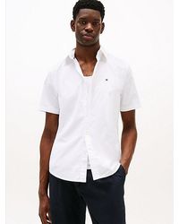 Tommy Hilfiger - Camisa Th Flex De Manga Corta Y Corte Regular - Lyst