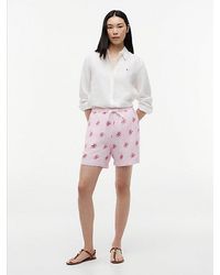Tommy Hilfiger - Linen Blend Print Relaxed Shorts - Lyst