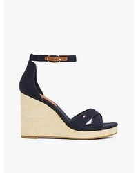 Tommy Hilfiger - Sandalias De Cuña Alta Estilo Alpargata - Lyst
