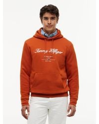 Tommy Hilfiger - Logo Embroidery Fleece Hoody - Lyst