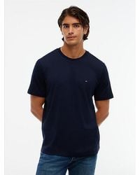 Tommy Hilfiger - Flag Embroidery Interlock Knit T-Shirt - Lyst