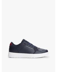 Tommy Hilfiger - Basketbalsneaker Met Fijne Profielzool En Leer - Lyst