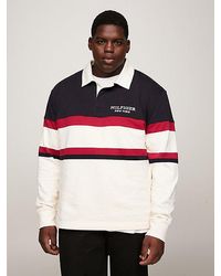 Tommy Hilfiger - Plus Colour-blocked Rugbyshirt Met Monotype-logo - Lyst