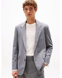 Tommy Hilfiger - Twill Single Breasted Blazer With Wool - Lyst