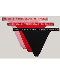 Tommy Hilfiger - Pack de 3 tangas Essential con inscripción - Lyst