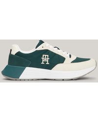 Tommy Hilfiger - Classics Elevated Mixed Panel Leather Runner Trainers - Lyst