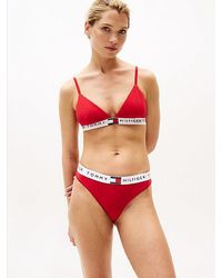 Tommy Hilfiger - String Mit Logomuster Am Taillenbund - Lyst