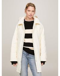 Tommy Hilfiger - Diamond Quilted Removable Hood Coat - Lyst