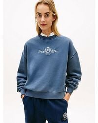 Tommy Hilfiger - Crest Embroidery Relaxed Terry Sweatshirt - Lyst
