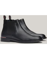 Tommy Hilfiger - Leather Low Chelsea Boots - Lyst