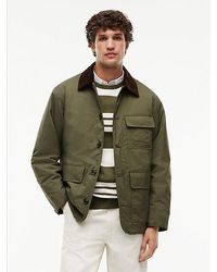 Tommy Hilfiger - Corduroy Collar Padded Ripstop Barn Jacket - Lyst