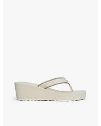 Tommy Hilfiger - Teenslipper Met Sleehak En Th-Monogram - Lyst